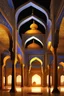 Placeholder: Inside a Moghul mosque in Rajastan at night, gleaming, harmonious, incandescent by artist "Igor Zenin"