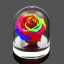 Placeholder: transparent multicolor crystal rose