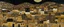 Placeholder: A black wastelands with an abandoned town designed in ancient Roman mosaics painted by Gustav Klimt