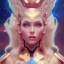 Placeholder: Beautyful woman,galactic , cosmic armor,hair long blond, blue eyes, happy cosmic, bright colors, blue, pink, realistic, photo real, clear sunny background, highly detailed, high contrast, 8k high definition, unreal engine 5, extremely sharp detail, light effect, sunny light background