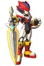 Placeholder: Megaman Zero Omega, Black and Red Armor, Lightning Sword, HD, Clean