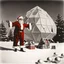 Placeholder: Santa Claus delivering presents to Buckminster Fuller