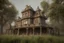 Placeholder: fantasy victorian house surrounded by forest