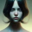 Placeholder: Japanese girl with big brown eyes and long black hair with bangs, cute, beautiful, high quality, insane detail, by Greg Rutkowski, straight bangs