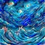 Placeholder: Stormy sea, night sky, magical, lineart, watercolour