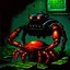 Placeholder: 90's TCG fantasy artwork art of robot crab in sewer