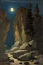Placeholder: Night, rocks, trees, henry luyten and auguste oleffe impressionism paintings
