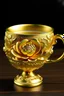 Placeholder: i need a cup in form form of long and on cup need eyes which is fully stresed and on top have flower look like goldan