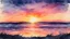 Placeholder: Watercolor sunset over the horizon.