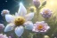 Placeholder:  white and gold crystal subtle flower in a galactic ambiance, transparent petals, delicate colors, in the foreground, full of details, smooth, bright sunshine，soft light atmosphere, light effect，vaporwave colorful, concept art, smooth, extremely sharp detail, finely tuned detail, ultra high definition, 8 k, unreal engine 5, ultra sharp focus