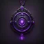 Placeholder: amulet, black background, purple lighting, icon