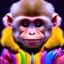 Placeholder: pixar style anamorphic cute monkey baby, smiling,gangsta gold neckless, full body, magenta puffer jacket, manila city backdrop, dramatic lighting, hyper realistic, unreal engine 5, 16k. full detailed