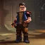 Placeholder: wayne knight, dark blonde hair, shaved, lego, steampunk