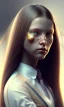 Placeholder: girl, cute, beautiful, long hair, head and shoulders portrait by Greg Rutkowski, German flag