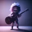 Placeholder: Origami, 3d render, Alice Cooper toddler, full body, guitar, dramatic lighting, volumetric lighting, music studio background, hyper realistic, unreal engine 5, 8k, UHD,