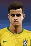 Placeholder: Philippe Coutinho Brazilian football player ,cartoon 2d