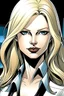 Placeholder: female white-blonde comic book