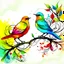 Placeholder: make the two birds singing and dancing. Add a bit of color to the images