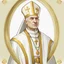 Placeholder: game avatar, man, portrait, pope priest, religion, white robe, gold, medieval