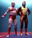 Placeholder: Wrestler Donald trump, wrestling, sweat, blood, red breeches, suspenders, retro style, 80s, hot ambient, photo studio, vibrant color, gradient, highly detailed, art stations, concept art, smooth, unreal engine 5, god rays, ray tracing, RTX, lumen lighting, ultra detail, volumetric lighting, 3d, finely drawn, high definition, high resolution.