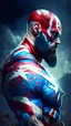 Placeholder: Captain American as kratos surreal 8K image