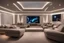 Placeholder: a dedicated home cinema room with LED ambient lighting in the walls