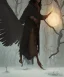 Placeholder: native american shaman, wise man, long black hair, black hooded coat like wings, 8k resolution concept art portrait by Greg Rutkowski