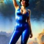 Placeholder: Drawing of beautiful face,'beautiful,Busty fit Sexy Vault Woman- Fallout 4 ',intense stare, ancient blue skintight suit, balanciaga fashion clothe painting by gaston bussiere, greg rutkowski, yoji shinkawa, yoshitaka amano, tsutomu nihei, donato giancola, tim hildebrandt,KyuYong Eom,Ren Wei Pan Oil on canvas, cinematic composition, extreme detail,fit full head inside picture,16k