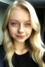 Placeholder: 22 year old female, blonde, blue eyes, danish, round face