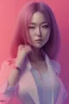 Placeholder: isometric clean art of super japanese woman hitomi tanaka, soft lighting, soft pastel gradients, high definition, 3d icon clay render, blender 3d