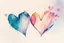 Placeholder: Abstract watercolour hearts with sketchy pencil outlines