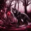 Placeholder: Wolf and blood horror full mood scene