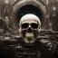 Placeholder: cyberpunk style ink ball skull picture in detailed frame, big black eyes, unreal engine 5, 8k resolution, photorealistic, ultra detailed, frame extreme accurate