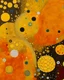 Placeholder: A yellow galaxy with planets and stars painted by Gustav Klimt