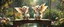 Placeholder: two totally symmetric fluffy angel gremlin slug nice cheerleader singing on bridge in garden , full body portrait T-pose strong aura, oil painting and air brush, in swing