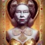 Placeholder: "Queen of Hearts" book young man character of "Alice in the wonderland". Fat,old woman,Detailed face, detailed eyes, Realistic lighting,elegant dress disney style,sarcastic smile,.behance contest winner, generative art, baroque, intricate patterns, fractalism, movie still, cartoon.style by Disney,Chie Yoshii,earnst haeckel,james jean.