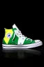 Placeholder: A converse sneaker with India's flag printed on the material, green, white and yellow