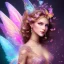 Placeholder: bright fairy, beautiful portrait, flowery luminous pastel colors, butterfly