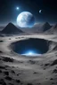 Placeholder: blue planet earth seen from secret alien base on the moon