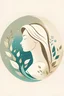 Placeholder: A logo combining a beautiful blonde woman and natural elements. Use soothing and earthy colors, such as soft browns, greens or calming blues, or warm beige or earthy tones. Create a minimalist icon that represents a person in a relaxed pose with a sense of tranquility and balance. Surround the figure with elements like leaves, water droplets, or a gentle swirl, which symbolize the healing properties and the natural connection of the wellness of massage therapy.