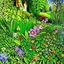 Placeholder: beautiful spring patchwork in the style of Raymond Briggs, Laurel Burch, Randolph Caldecott, Picasso. Modifiers: extremely detailed fantasy oil on canvas very attractive imperial colors fantastic view 4K 3D focused