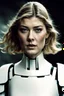 Placeholder: [Rosamund Pike] Rosamund's provocation had failed to elicit the reaction she'd hoped for. The torturer merely wiped the spittle from his face and backhanded her hard across the cheek. Her mind raced as he methodically began tearing away pieces of her white stormtrooper armor, examining each component with twisted curiosity before casting it aside. She had to get free, but how? As long as the energy bars were engaged, escape was impossible. A desperate plan formed. When next the electro-spike