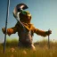 Placeholder: Scarecrow with scythe,Epic,unreal engine 5, 8k resolution, photorealistic, ultra detailed