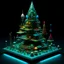 Placeholder: Ai NFT 3D sculpture glass artwork , the sacred pixel glass Christmas tree, the holy trinity of pixel glass trees, Pixel Witch new age cyber treasure seeker, discovering the treasure , designed by Salvador Dali, let’s get weird it’s Wednesday, view inside the mind, It sits right in my head, space travel ( the time frame, interstellar, with this thing called imagination) glass, orb, metal and iridescent glass temples, 🌨️🔭, mountain,🪐✨🪩🤖✨🎨🐉,