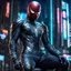 Placeholder: Fhoto full body, reality, Raw, sundel as cyberpunk spiderman costum, digital art, intricate details, powerful composition, captivating, , trending on artstation, sharp focus, studio photo, intricate details, highly detailed, by addie_digi