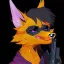 Placeholder: master quality, well drawn, A fox fursona, Trending on artstation, Furry art, Digital art, Cyberpunk, High quality, Backlighting