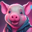 Placeholder: gta style piglet's face with the text "PROSIAK" and pink and neon blue colors