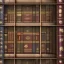 Placeholder: game texture beautiful wooden colorful bookshelves block close up