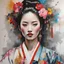 Placeholder: ultra detailed portrait painting of a Korean girl in traditional kimono, in Minjae Lee style, painted by Artur Bordalo