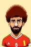 Placeholder: Mohamed Salah Egyptian soccer player cartoon 2d